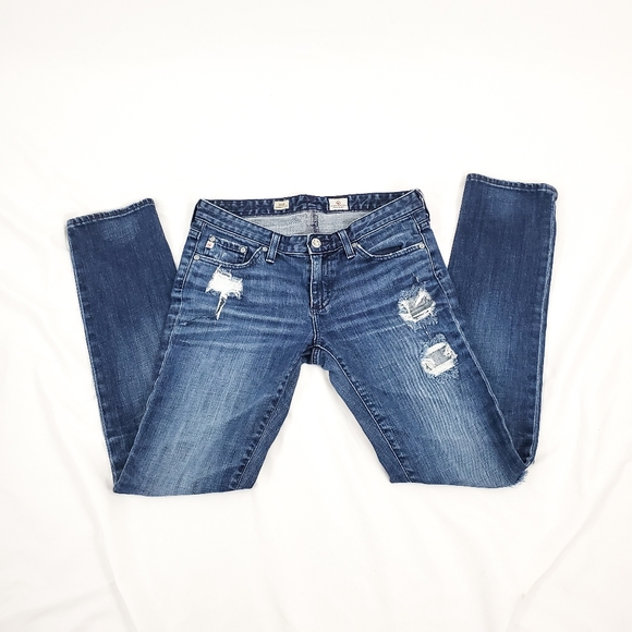 Anthro AG Adriano Goldschmied Cigarette Jeans Size 27 - Picture 6 of 12